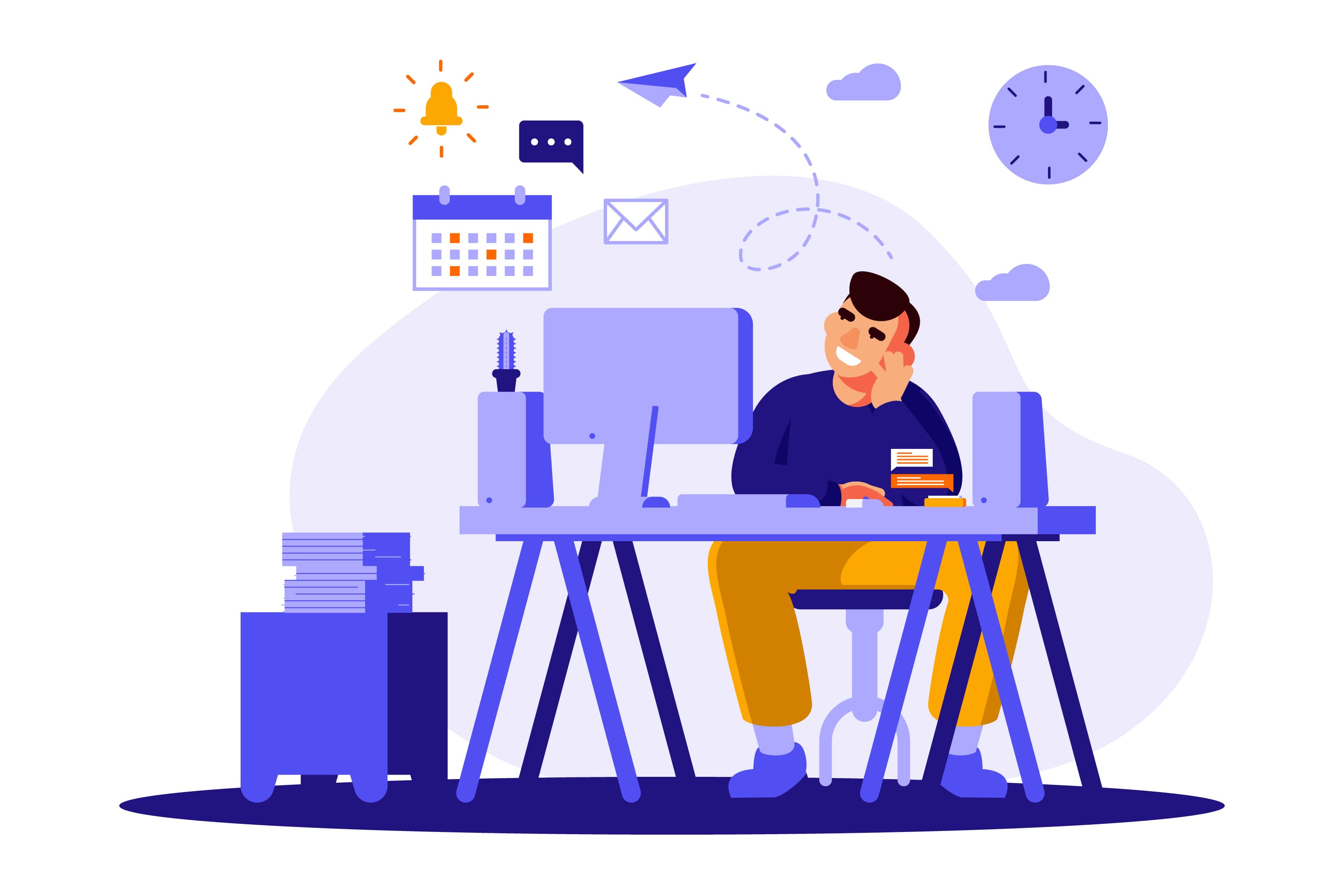 Modern office workspace